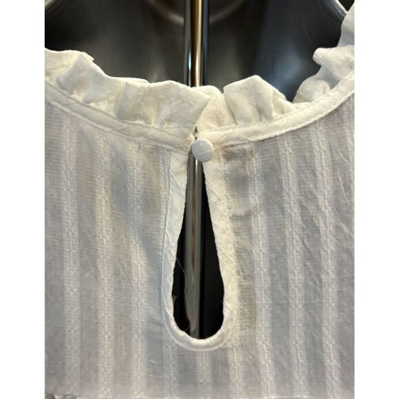 Blu Pepper Floral Embroidery Yoke Ruffed Sleeves Blouse Fiesta Pink Orange Teal - Picture 6 of 8